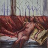 Sleeping Nude in Venice Studio; oil on canvas; 70x60cm