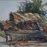 Boat with Palm Mats, Tellicherry, India